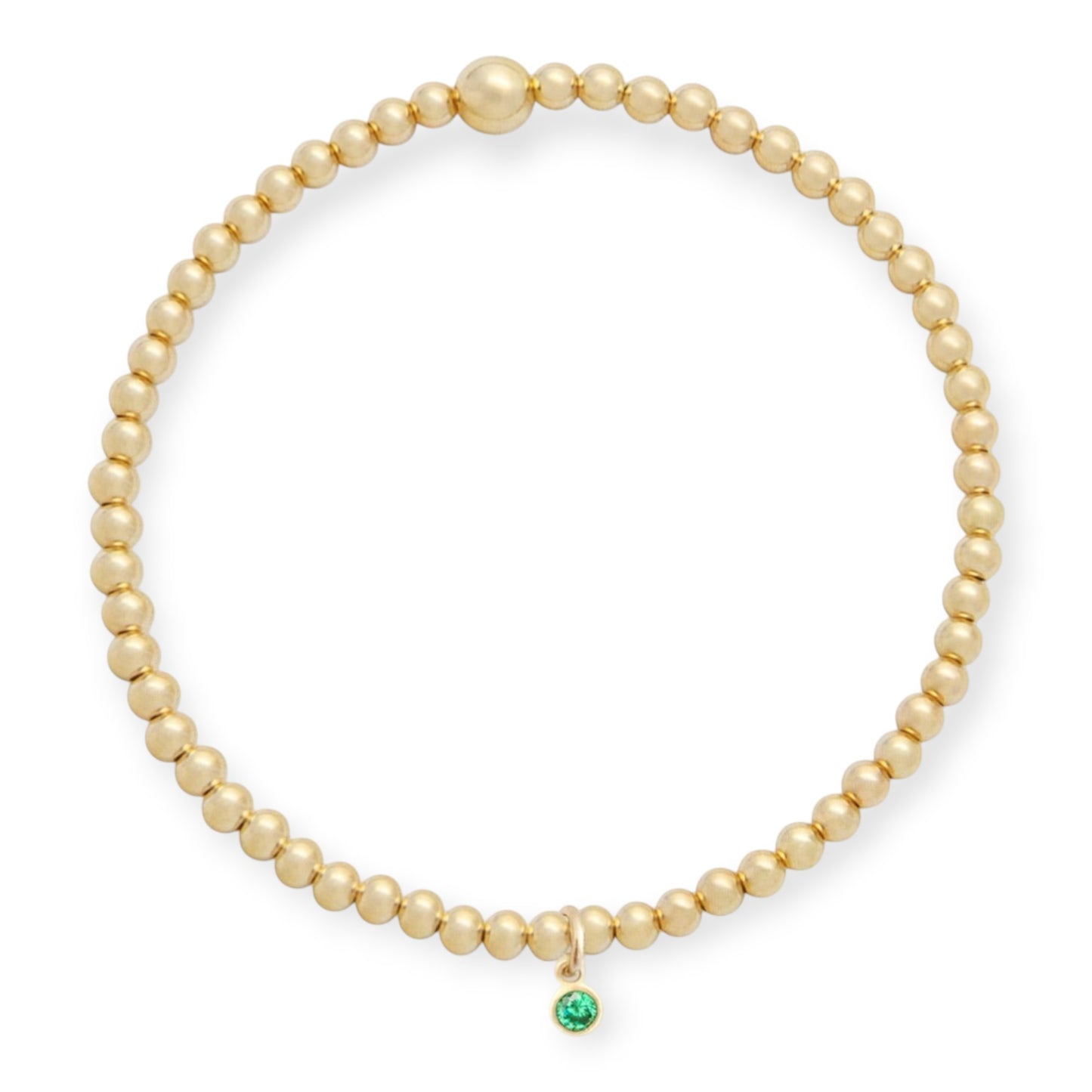 bracelet junon avec pierre de naissance (3 mm)