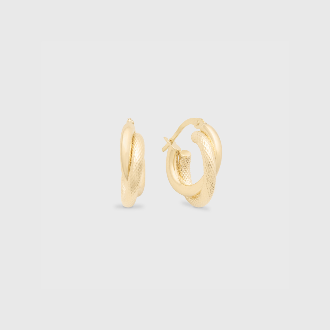 14k jessica gold hoops