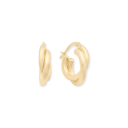 14k jessica gold hoops