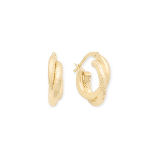 14k jessica gold hoops