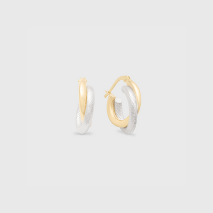 14k jessica mixed hoops