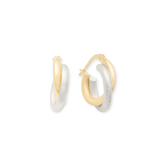 14k jessica mixed hoops