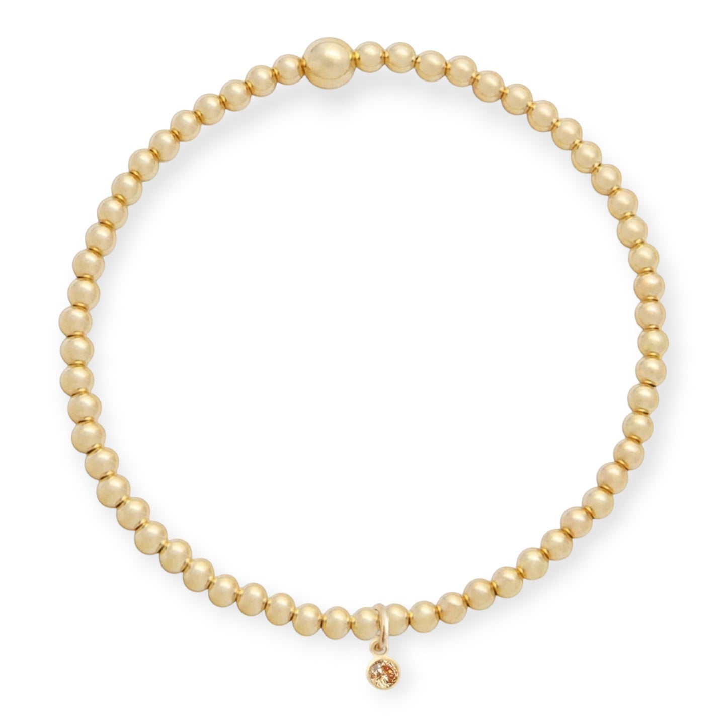 bracelet junon avec pierre de naissance (3 mm)