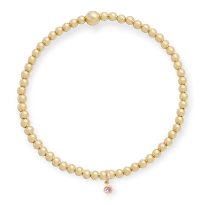 bracelet junon avec pierre de naissance (3 mm)