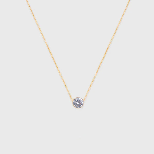 dainty bezel necklace