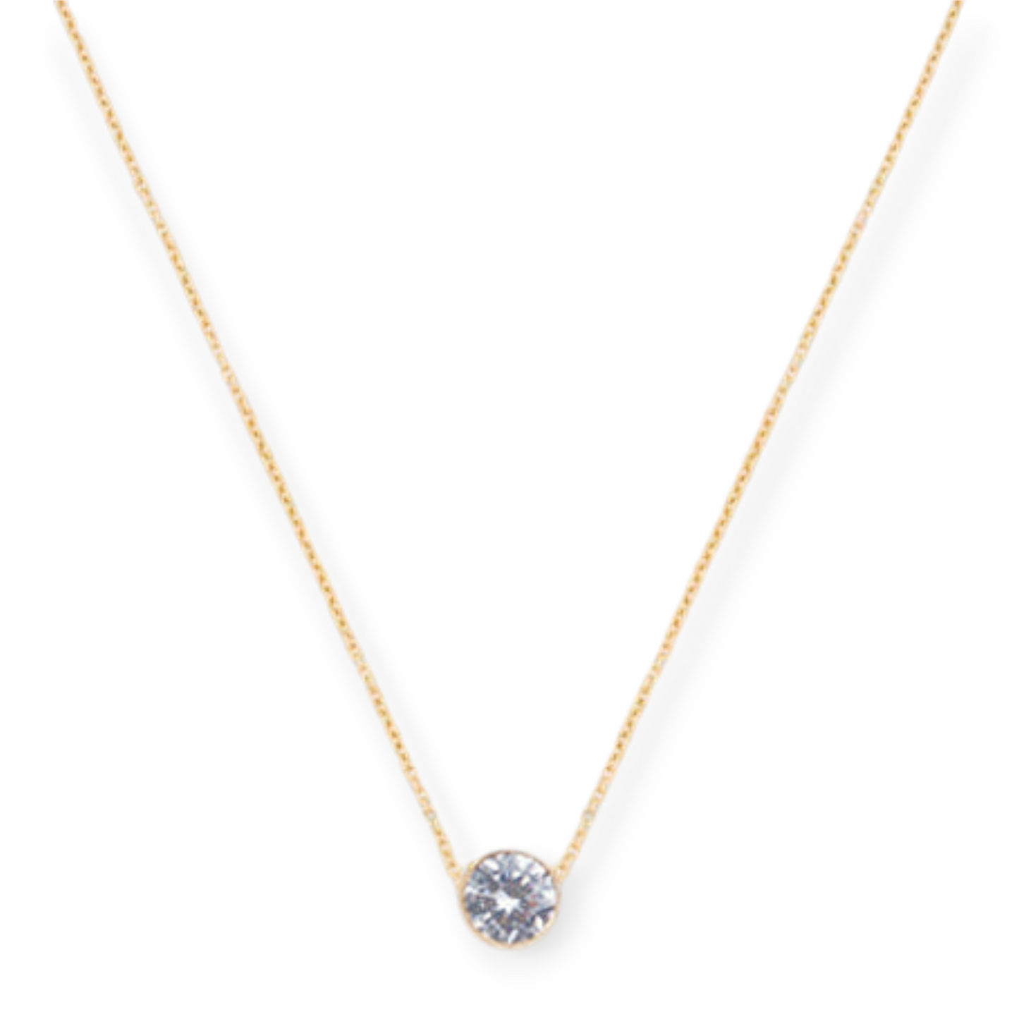 dainty bezel necklace