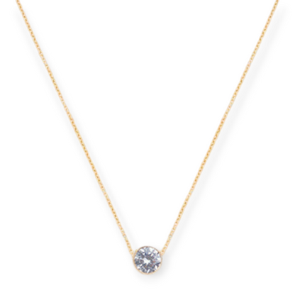 dainty bezel necklace
