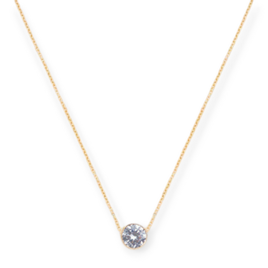 dainty bezel necklace