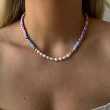 Load image into Gallery viewer, floral pearl necklace
