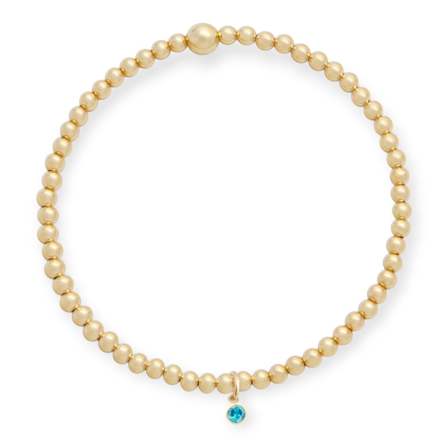 bracelet junon avec pierre de naissance (3 mm)