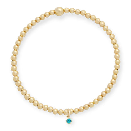 bracelet junon avec pierre de naissance (3 mm)