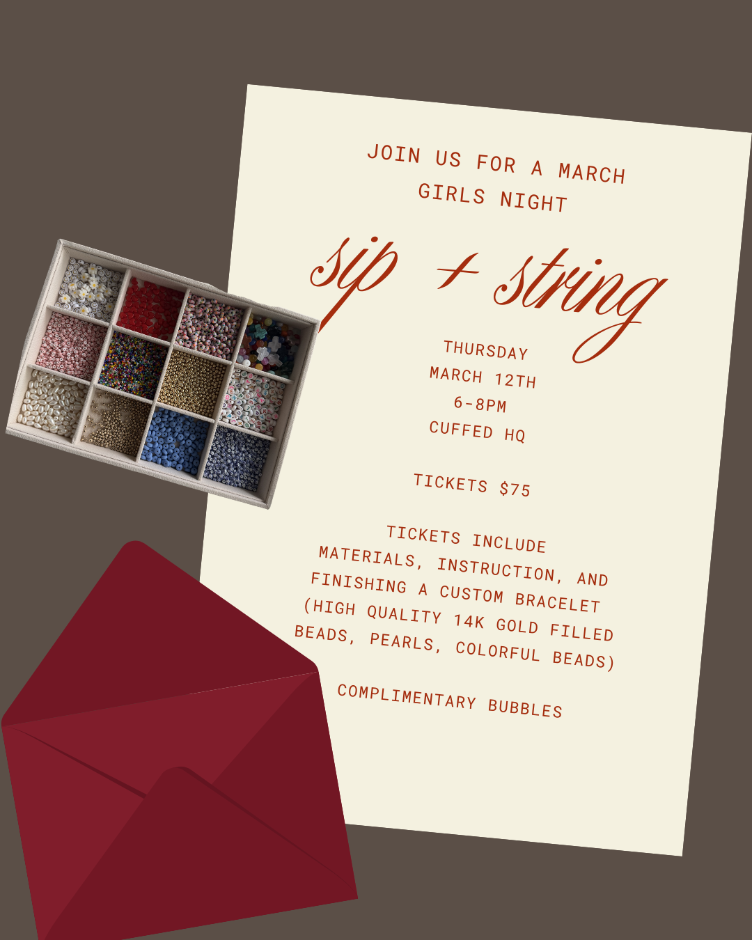 sip + string ticket 3/12