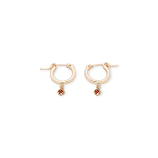birthstone mini hoops (13mm)