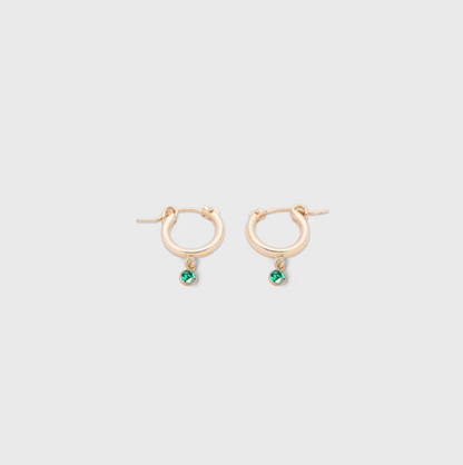 birthstone mini hoops (13mm)