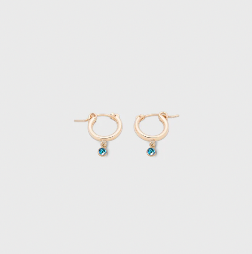 birthstone mini hoops (13mm)