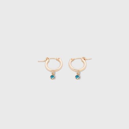 birthstone mini hoops (13mm)