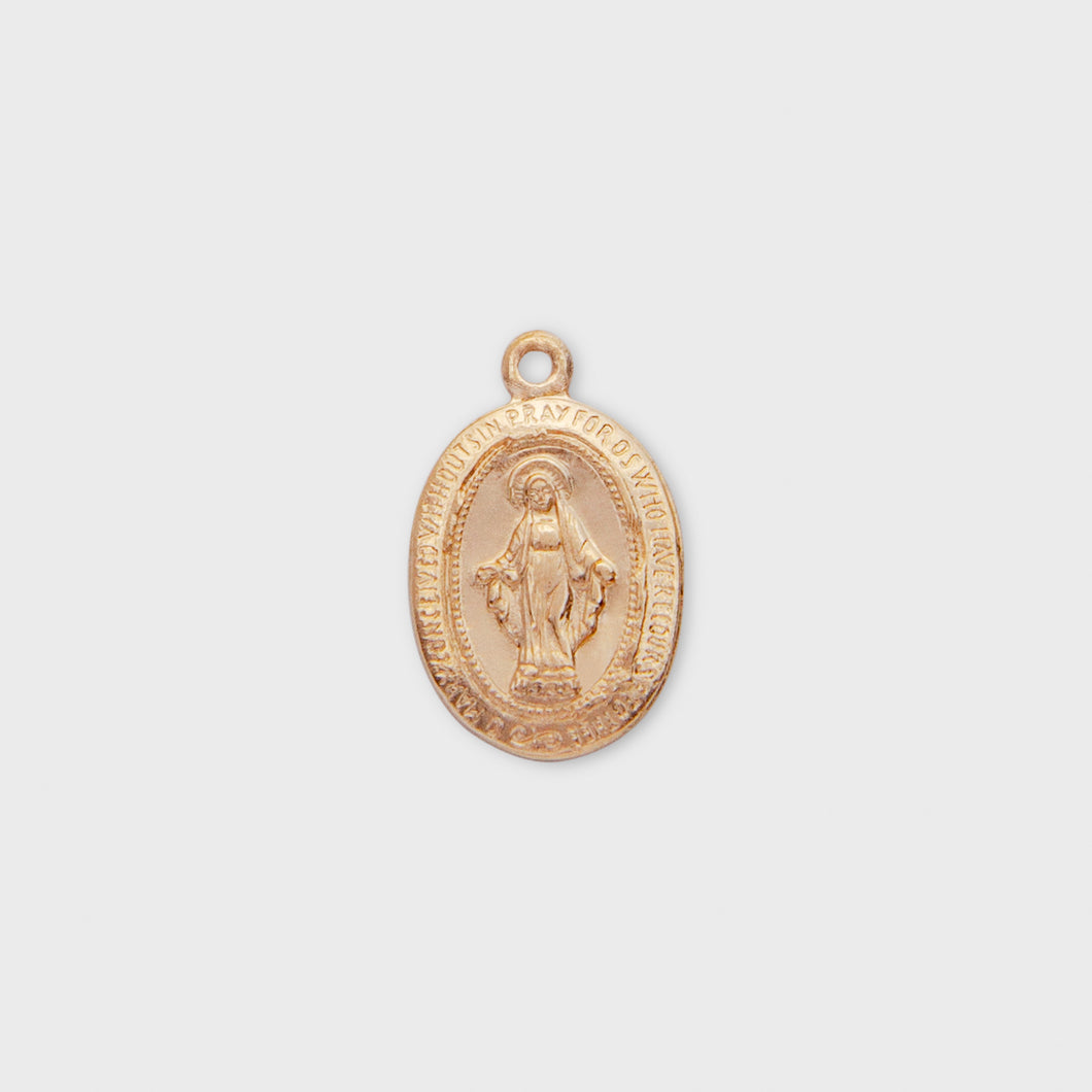 14k blessed mary coin