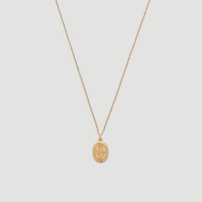 14k blessed mary necklace