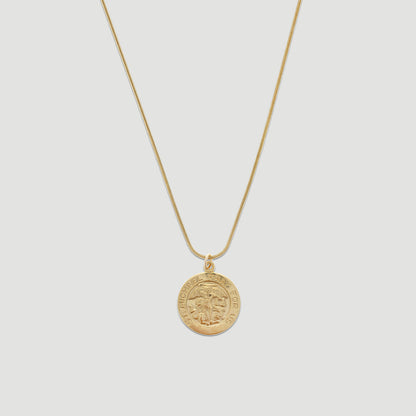 st. michael coin necklace