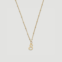 Load image into Gallery viewer, vintage script initial necklace 1.0
