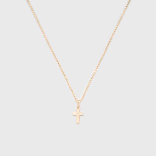 Collier croix en diamant 14 carats
