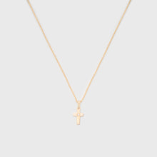 Load image into Gallery viewer, 14k diamond cross necklace
