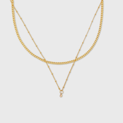 gabi choker + birthstone necklace layering set