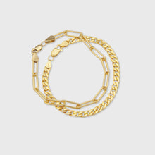 Load image into Gallery viewer, millie + chunky paperclip bracelet stacking set
