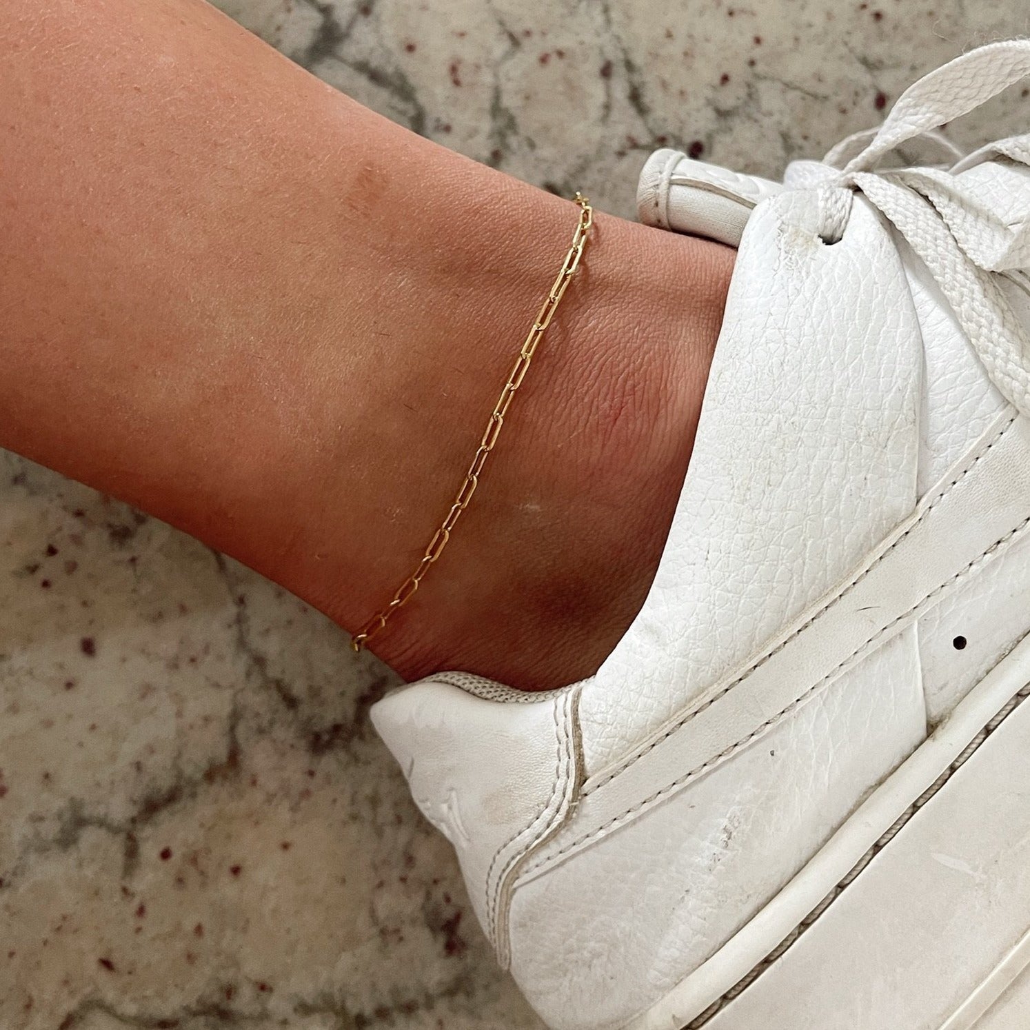 paperclip anklet