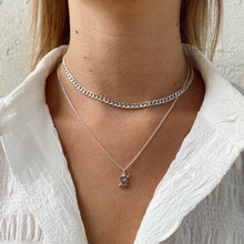 Load image into Gallery viewer, silver old english initial necklace
