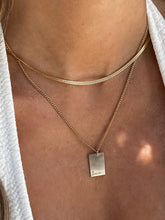 Load image into Gallery viewer, herringbone + be grateful necklace layering set
