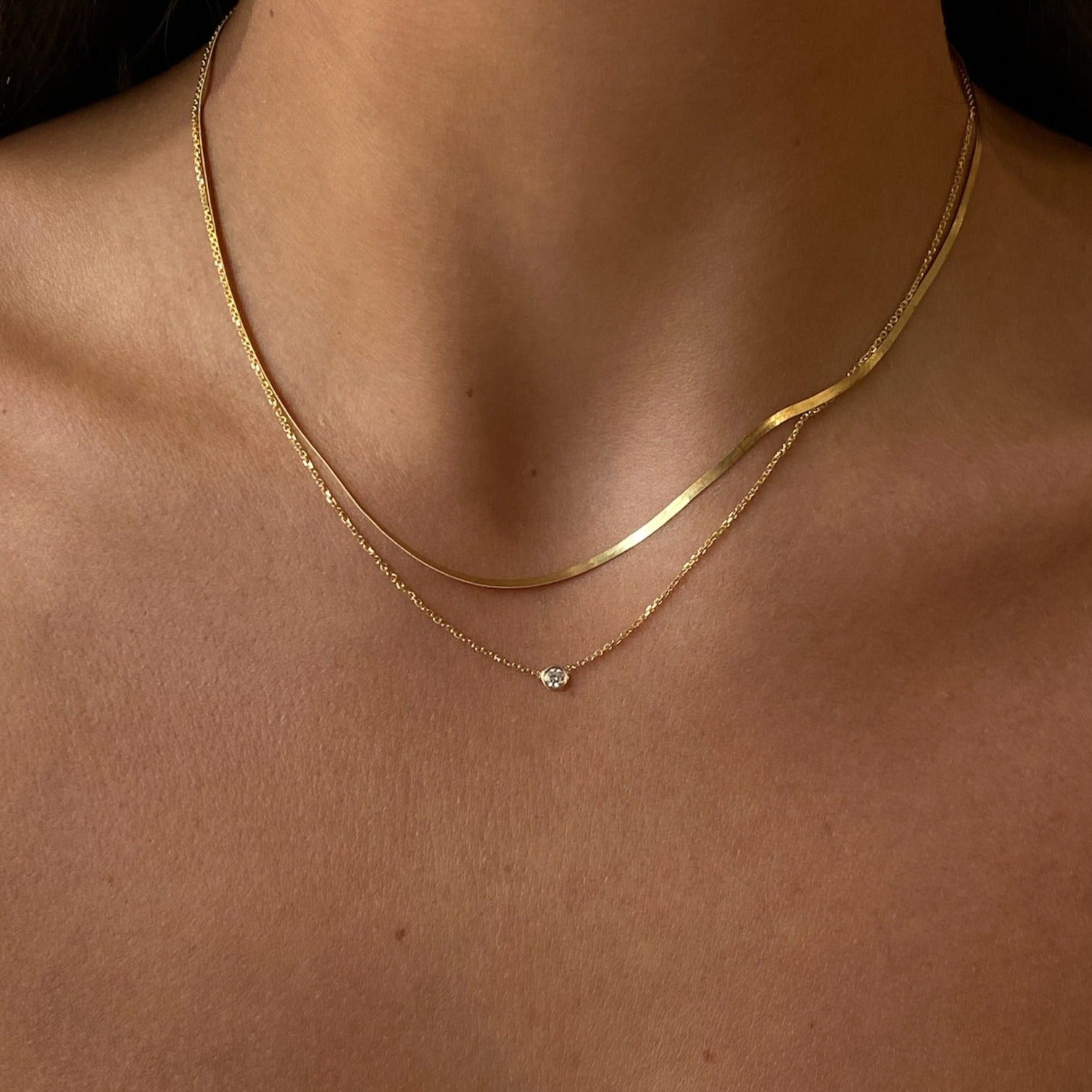 14k berkeley diamond necklace
