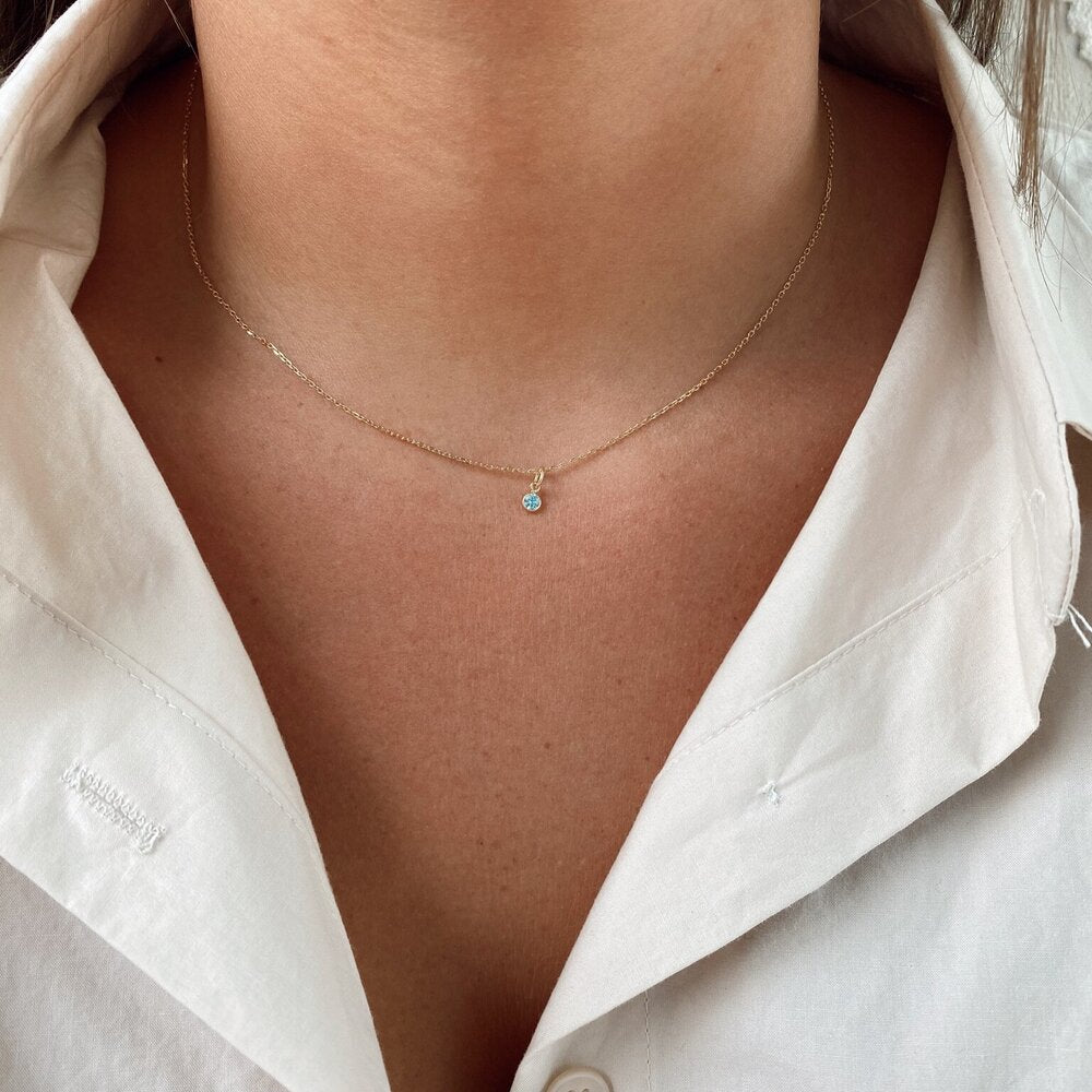 14k birthstone necklace (all 12 months)