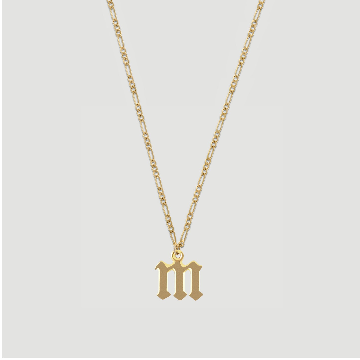 old english initial necklace