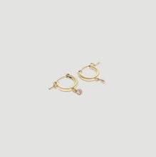 Load image into Gallery viewer, birthstone mini hoops (13mm)
